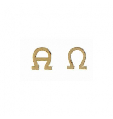 Kerzen-Verzierornament 336056.026 Alpha-Omega gold 15x15mm (HxB) 