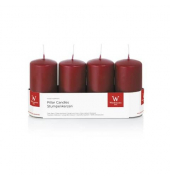 Stumpenkerzen 218156.067 ohne bordeaux 100x50mm (Hx&Oslash;) ca. 23 Stunden Brenndauer