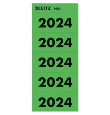 Jahreszahlen 1424-00-55, 2024, grün, 60x25,5mm, selbstklebend