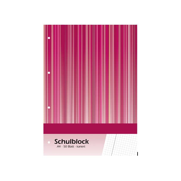 10 Stück Penig Schulblock 1235, Lineatur 28 / kariert mit Rand innen/außen, A4, 70g, 50 Blatt 4019333012358 Penig