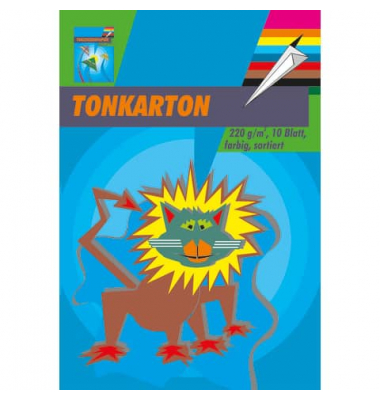 3340 Tonkartonblock  220 gm&sup2;  A4 10Bl. Tonkarton