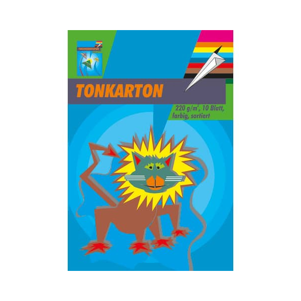10 Stück Penig 3340 Tonkartonblock  220 gm²  A4 10Bl. Tonkarton 4019333033407 PVP