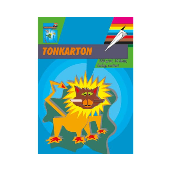 10 Stück Penig 3341 Tonkarton A3 10 Blatt farbig sort. 220g Tonkarton 4019333033414 PVP