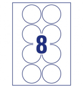 6228-10 Universaletiketten rund Ø69mm weiß