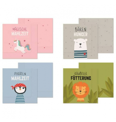 Motivservietten F&Uuml;R DICH 130330 / Kleine Lieblinge sortiert, 3-lagig, 33x33cm