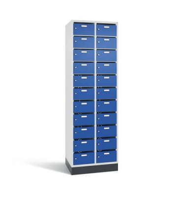 8170-211/RAL7035-5010 S10009 Verteilerschrank 2Abteil je11F&auml; grau/bl