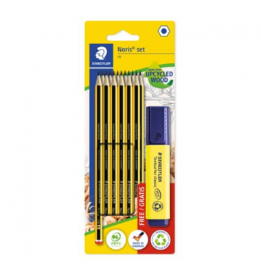 Schreibgeräteset Noris Big Pack, 120 BK12P1, 12x schwarz/gelb, 2,0mm, HB
