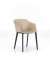WITA001-00000064 Besucherstuhl m.AL Frame schw/creme