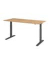Schreibtisch, elektrisch höhenverstellbar, 70-120cm (H), 180x80cm (BxT), rechteckig, asteiche / graphit