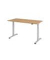 Schreibtisch, elektrisch höhenverstellbar, 73-119cm (H), 160x80cm (BxT), rechteckig, asteiche / silber