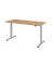 Schreibtisch, elektrisch höhenverstellbar, 73-119cm (H), 180x80cm (BxT), rechteckig, asteiche / silber