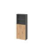 Regalschrank MONT.V4770/G/R/BM, nein, 5 OH, grafit/asteiche, 80x188x34,6cm (BxHxT)
