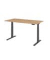 Schreibtisch Basic, elektrisch höhenverstellbar, 64-129cm (H), 120x80cm (BxT), rechteckig, asteiche / graphit