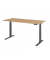 Schreibtisch Basic, elektrisch höhenverstellbar, 64-129cm (H), 180x80cm (BxT), rechteckig, asteiche / graphit