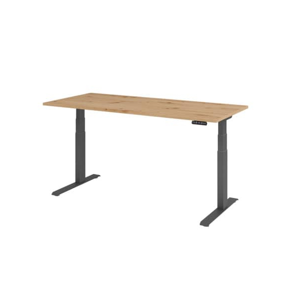 4032062188910 - Schreibtisch VXDKB19 R G elektrisch höhenverstellbar 180x80cm (BxT) rechteckig asteiche   graphit 4032062188910 Hammerbacher