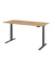 Schreibtisch Basic, elektrisch höhenverstellbar, 64-129cm (H), 180x80cm (BxT), rechteckig, asteiche / graphit