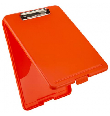 Klemmbrettmappe SlimMate 55802, A4, neonorange, Kunststoff, inkl Aufhängeöse
