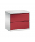 H&auml;ngeregistraturschrank 12912-312/7035/3000, lichtgrau, 2 Schubladen, 2-bahnig