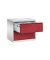 H&auml;ngeregistraturschrank 12912-312/7035/3000, lichtgrau, 2 Schubladen, 2-bahnig