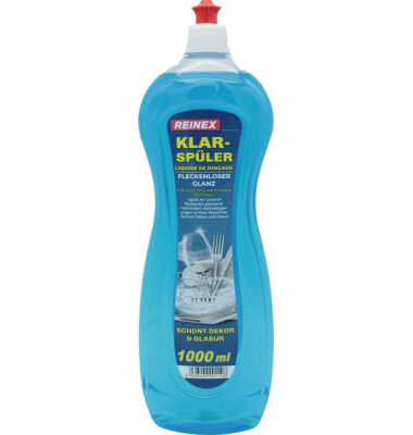 Klarspüler, 1000 ml fleckenloser Glanz, schont Glasur und