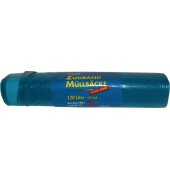 M&uuml;lls&auml;cke 1341, blau, 120 Liter, mit Zugband, extrastark