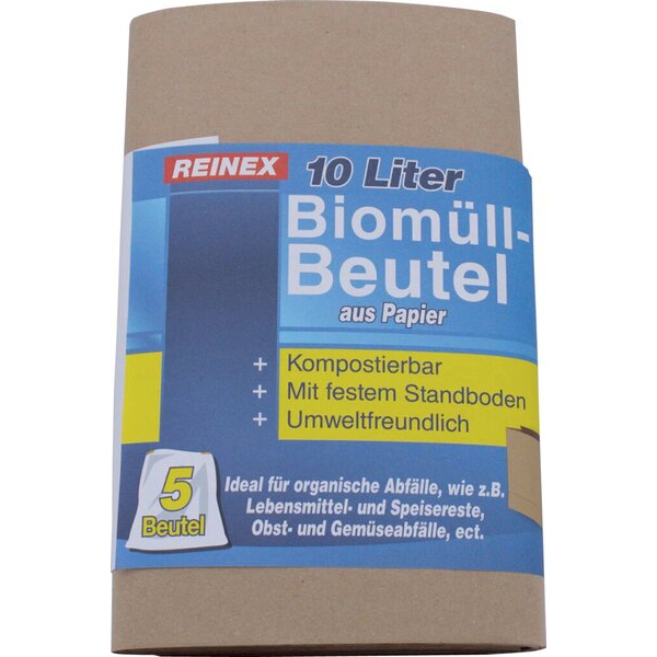 4068400013514 - Biomüllbeutel 10 l 5er Pack kompostierbar 100 % Recyclingpapi