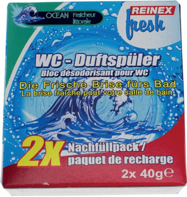 WC-Duftspüler Nachffüllung Ocean, 2er passend für Duftspüler 1044,1045,10709