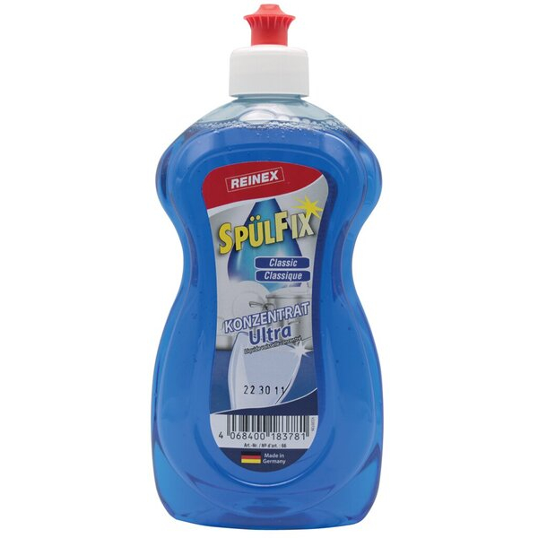 4068400183781 - Reinex Spülfix Konzentrat Ultra Spülmittel Handspülmittel mit höchster Fettlösekraft 500 ml – Flasche Classic