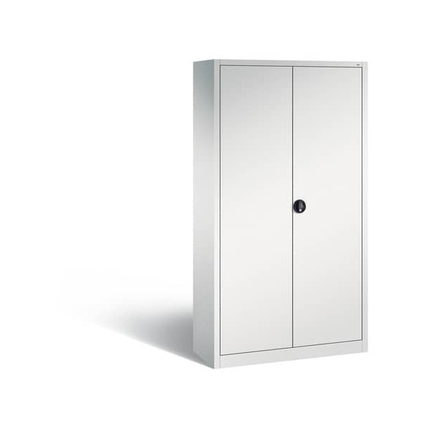 4050646143247 - Flügeltürenschrank 130144-10 7035 abschließbar 5 OH lichtgrau 100x198x42cm (BxHxT) 4050646143247 CP-Möbel