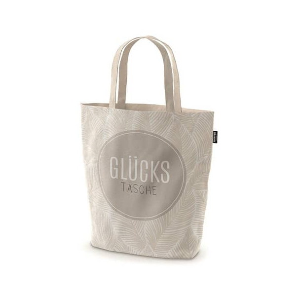 4027268314355 - Einkaufstasche 399391 außen 42x30x14cm Baumwolle beige Glückstasche 4027268314355 FÜR DICH