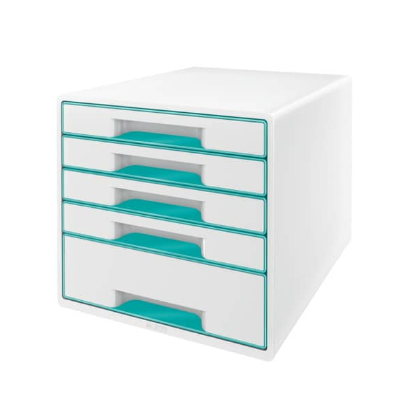 4002432135189 - AKTION LEITZ Schubladenbox WOW Cube  perlweiß rot 52142026 DIN A4 mit 5 Schubladen 1 St mit Prämie nach Registrierung