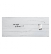 GL381 Magnettafel Glas matt White Wood