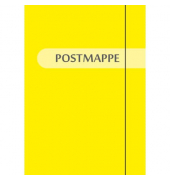 Postmappe 46319, A4 gelb Karton 400g, f&uuml;r ca. 220 Blatt  (80 g/m&sup2;), mit 3 Einschlagklappen
