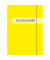 Postmappe 46319, A4 gelb Karton 400g, f&uuml;r ca. 220 Blatt  (80 g/m&sup2;), mit 3 Einschlagklappen