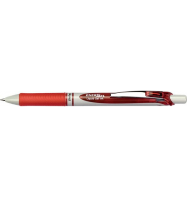 Gelschreiber EnerGel eco, BL77E-BX, rot/silber (Schreibfarbe: rot), 0,35mm, Druckmechanik, nachf&uuml;llbar