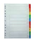 Kartonregister 4931, 1 bis 10, A4, 160 g/m², farbige Taben, 10-teilig