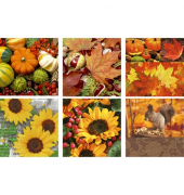 Motivservietten 778504 2018, mehrfarbig / Herbst Halloween, 3-lagig, 33x33cm