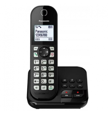 Panasonic KX-TGC460GB Schnurloses Telefon mit Anrufbeantworter schwarz