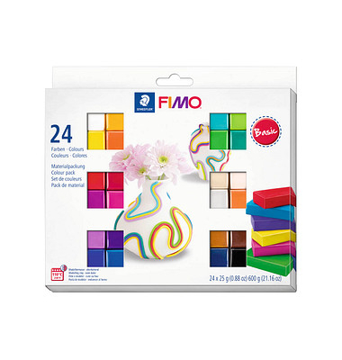 STAEDTLER Modelliermasse FIMO soft Basic mehrfarbig