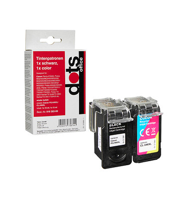 dots  schwarz, color Druckköpfe kompatibel zu Canon PG-545XL + CL-546XL, 2er-Set