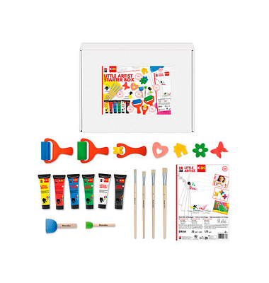 6 Marabu Little Artist Starter Box KiDS Bastelfarben-Set farbsortiert