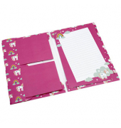 Briefpapier mit Briefhüllen Einhorn pink ca. DIN A5 80 gqm 1 Pack