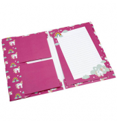 artoz Briefpapier mit Briefhüllen Einhorn pink ca. DIN A5 80 gqm 1 Pack