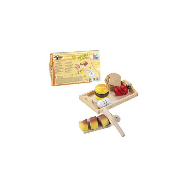 4008332450063 - Lebensmittel Set Holz - Schneide Spielzeug Kinder Spiel Küche Kaufladen Zubehör Variante Holztablett mit Mahlzeit 4008332450063 - Lebensmittel Set Holz - Schneide Spielzeug Kinder Spiel Küche Kaufladen Zubehör Variante Holztablett mit Mahlzeit