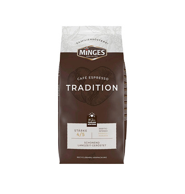 MINGES Café Espresso Tradition Kaffeebohnen Arabica- und Robustabohnen kräftig 2,4 kg