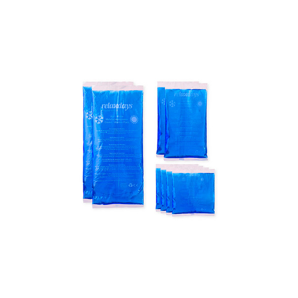 4052025263034 - Relaxdays Kühlpads Gel im 8er Set Erste Hilfe wiederverwendbar 3 Größen Kalt-Warm Mehrfachkompressen Sport blau 4052025263034 - Relaxdays Kühlpads Gel im 8er Set Erste Hilfe wiederverwendbar 3 Größen Kalt-Warm Mehrfachkompressen Sport blau