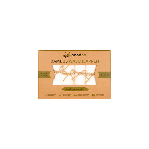 4280001327504 - 6 Waschlappen Bambus weiß 250 x 250 cm 4280001327504 6 Stück 4280001327504 - 6 Waschlappen Bambus weiß 250 x 250 cm 4280001327504 6 Stück