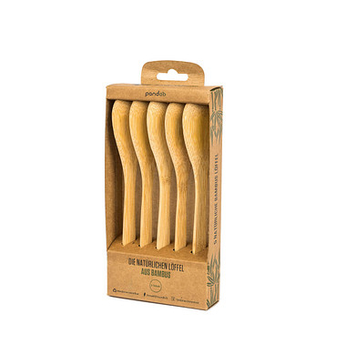 5 pandoo Mehrweg-Löffel Holz