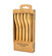 5 pandoo Mehrweg-Gabeln Holz
