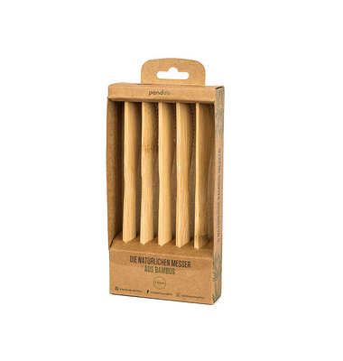 5 pandoo Mehrweg-Messer Holz